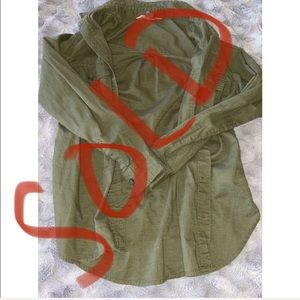 Old navy army green button up